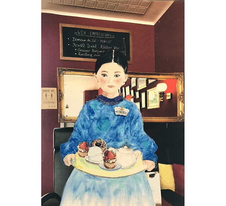 コラージュスタンプワーク