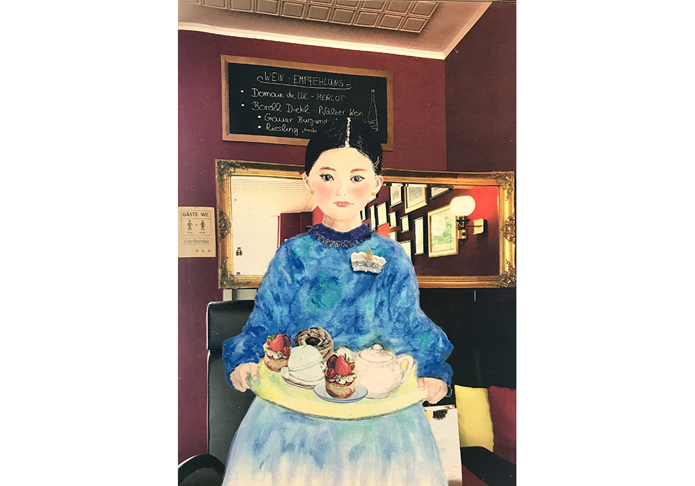 コラージュスタンプワーク