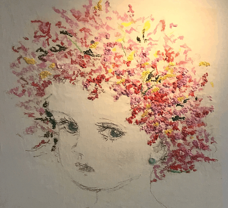 コラージュスタンプワーク