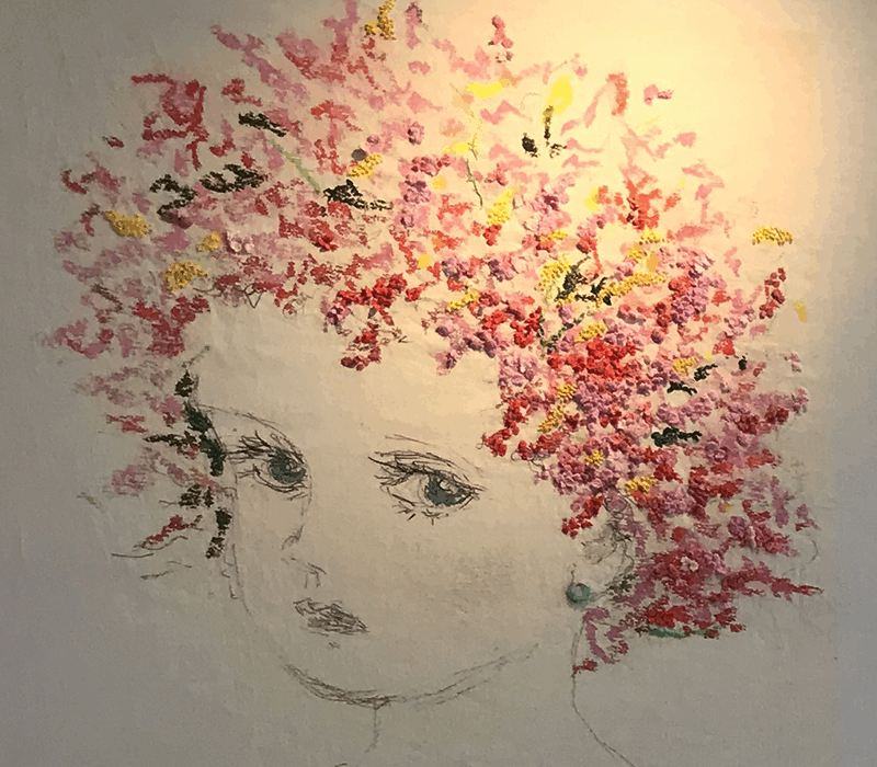 コラージュスタンプワーク